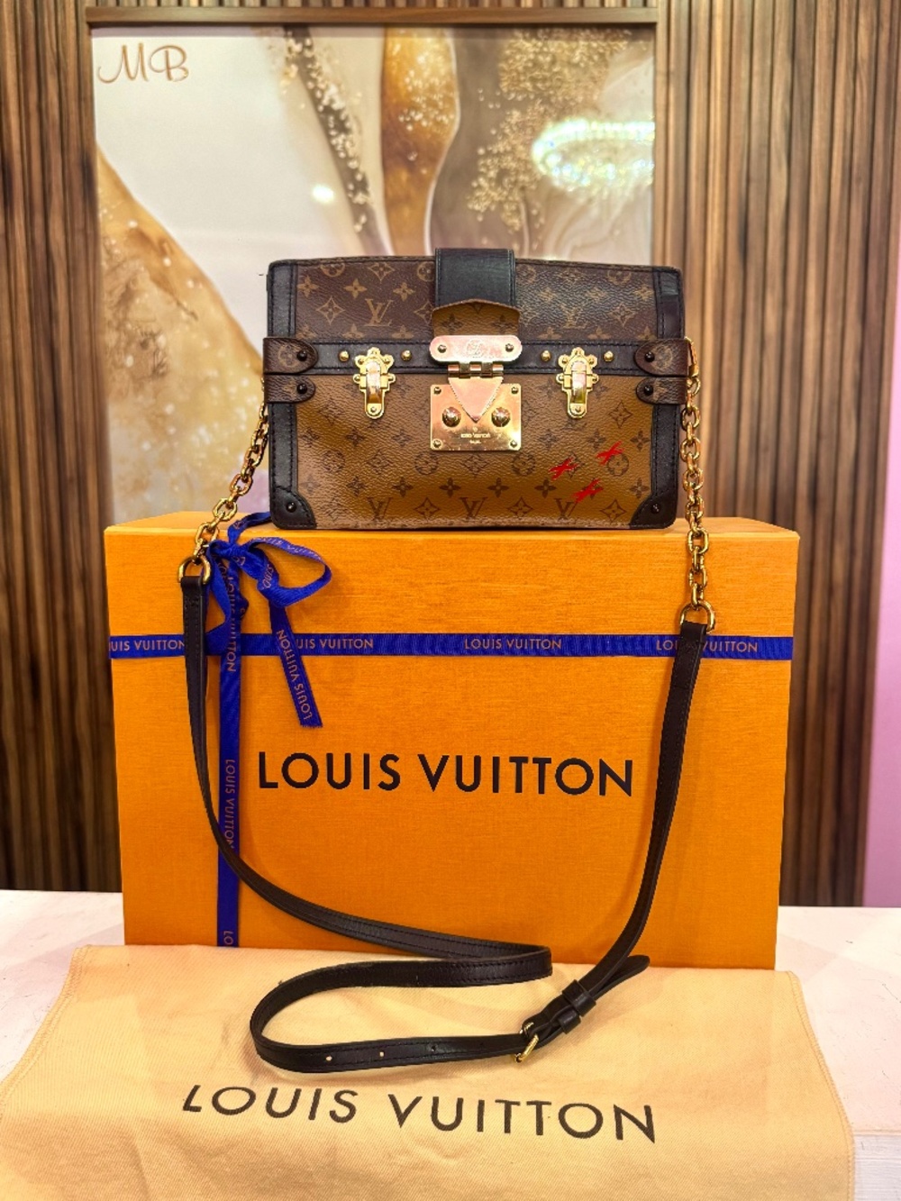✨ AUTHENTIC LOUIS VUITTON LV MONOGRAM TRUNK CLUTCH ✨